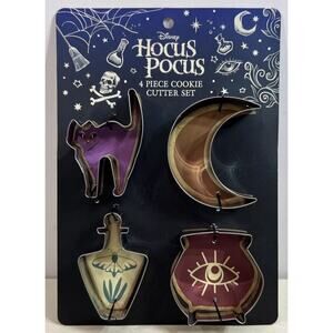 Disney Hocus Pocus 4 Piece Cookie Cutter Set - NEW